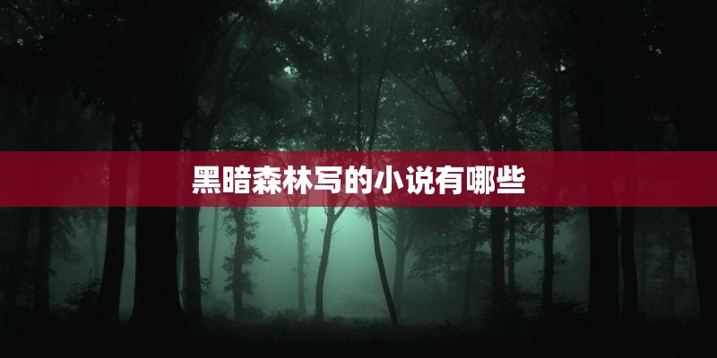 黑暗森林写的小说有哪些