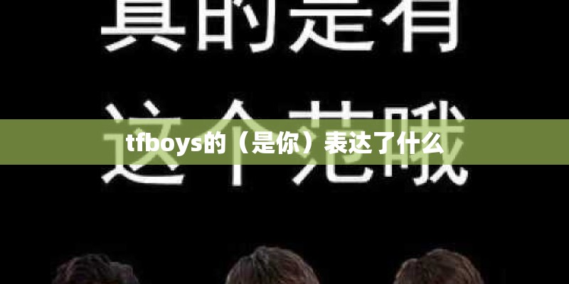 tfboys的（是你）表达了什么
