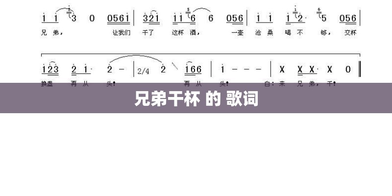 兄弟干杯 的 歌词