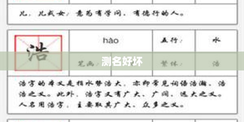 测名好坏
