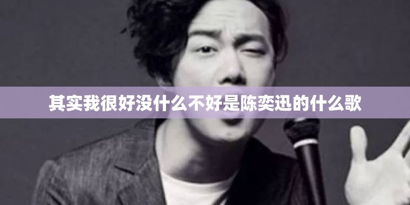其实我很好没什么不好是陈奕迅的什么歌