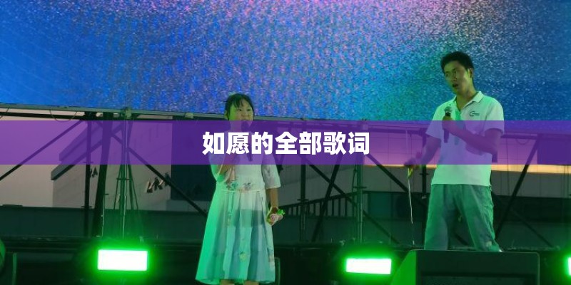 如愿的全部歌词